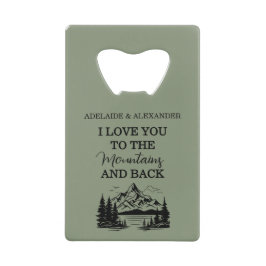 Woodland Forest Wedding Green Creditkaart Flessenopener