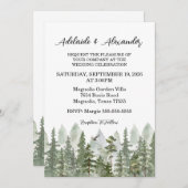 Woodland Forest Wedding Green Kaart (Voorkant / Achterkant)