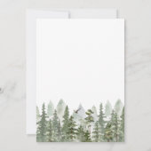 Woodland Forest Wedding Green Kaart (Achterkant)