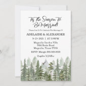 Woodland Forest Wedding Green Kaart (Voorkant)