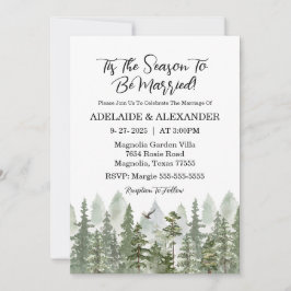 Woodland Forest Wedding Green Kaart