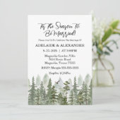 Woodland Forest Wedding Green Kaart (Staand voorkant)