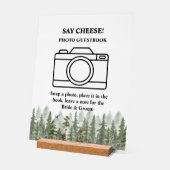 Woodland Forest Wedding Green Photo Booth Acryl Bord (Hoek)