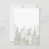 Woodland Forest Wedding Green Save The Date (Achterkant)