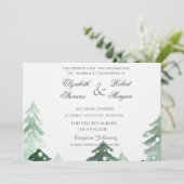 Woodland Forest Wedding Invitation Kaart (Staand voorkant)