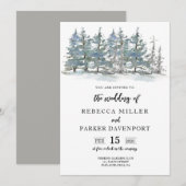 Woodland Forest Wedding Invitation Kaart (Voorkant / Achterkant)