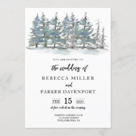 Woodland Forest Wedding Invitation Kaart