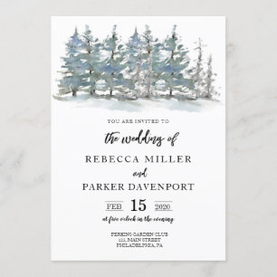 Woodland Forest Wedding Invitation Kaart