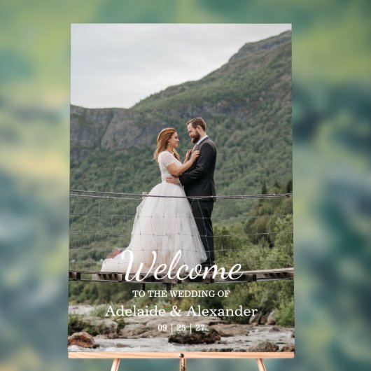 Woodland Forest Welcome Wedding  Acryl Bord (Neutraal)