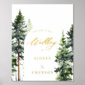 Woodland Forest Welcome Wedding Arch Folie Afdrukken (Voorkant)