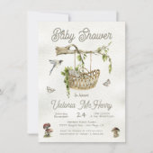 Woodland Forest Wieg Cradle Boho Baby shower Kaart (Voorkant)