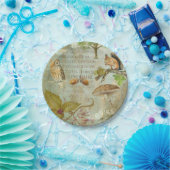 Woodland Forest Wildlife Squirrel, Owl, Autumnal Papieren Bordje (Feest)