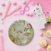 Woodland Forest Wildlife Squirrel, Owl, Autumnal Papieren Bordje (Feest)