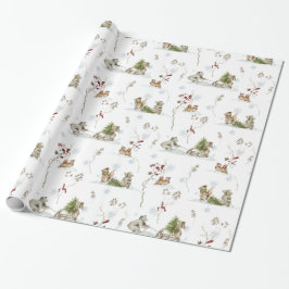 Woodland Forest Winter | Kerstmis Cadeaupapier