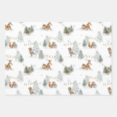 Woodland Forest Winter | Kerstmis Inpakpapier Vel (Voorkant)