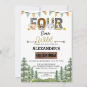 Woodland Four Ever Wild Verjaardag Kaart (Voorkant)