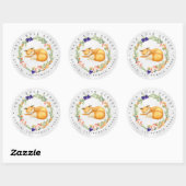 Woodland Fox | Adres Baby bos Ronde Sticker (Vel)