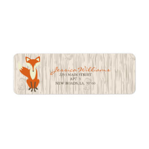 Woodland Fox Adresetiketten Etiket