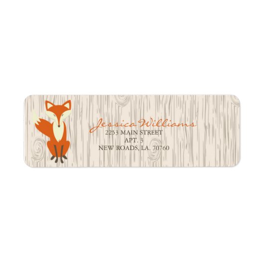 Woodland Fox Adresetiketten Etiket (Voorkant)