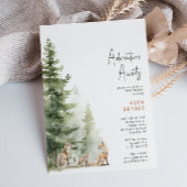 Woodland Fox Adventure wacht op Baby shower Kaart