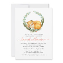 Woodland Fox Autumn Baby shower