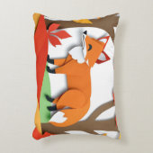 Woodland Fox Autumn Wildlife Animal Afbeelding Sch Accent Kussen (Voorkant(Verticaal))