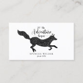 Woodland Fox avontuur begint Visitekaartje (Voorkant)