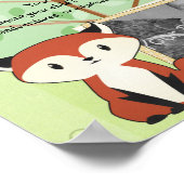 Woodland Fox Baby Boekpagina Poster (Hoek)