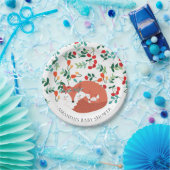 Woodland Fox Baby shower 7" Bord (Feest)