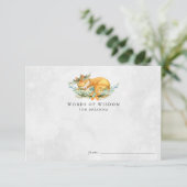 Woodland Fox Baby shower Advice Kaarten (Staand voorkant)