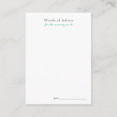 Woodland Fox Baby shower Advies Kaart voor mama (Achterkant)