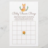 Woodland Fox Baby shower Bingo Game (Voorkant)