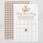 Woodland Fox Baby shower Bingo Game (Voorkant / Achterkant)