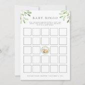 Woodland Fox Baby shower Bingo Game Kaart (Voorkant)