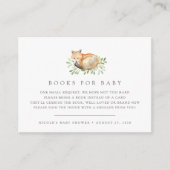 Woodland Fox Baby shower Book Request Kaarten (Voorkant)