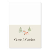 Woodland Fox Baby shower Buffetvoedseletiketten Kaart (Voorkant)