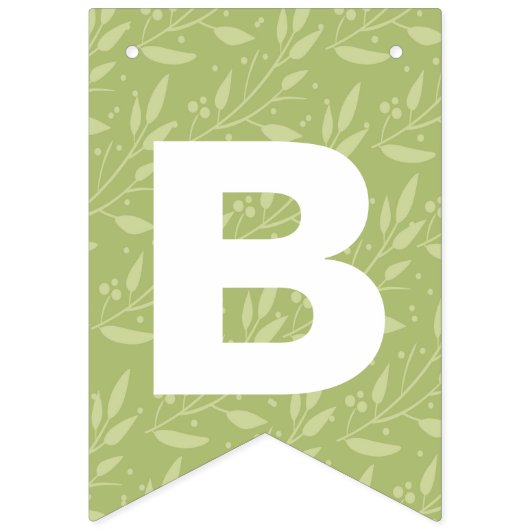 Woodland Fox Baby shower Bunting Flags Vlaggetjes (Derde vlag)