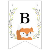 Woodland Fox Baby shower Bunting Flags Vlaggetjes (Derde vlag)