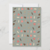 Woodland Fox Baby shower Dank u Gedicht Bedankkaart (Achterkant)