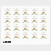 Woodland Fox Baby shower Dank u Stickers (Vel)