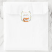 Woodland Fox Baby shower Favor Sticker (Tas)