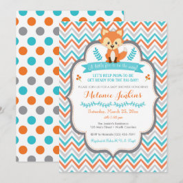 Woodland Fox Baby shower Invitation Kaart