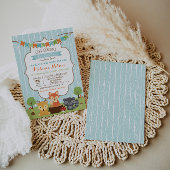 Woodland Fox Baby shower Invitation Oh Deer Kaart