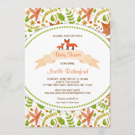 Woodland Fox Baby shower Invites / moeder en baby Kaart