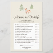 Woodland Fox Baby shower mama of papa Game Flyer (Voorkant)