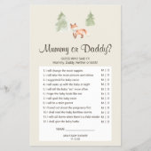 Woodland Fox Baby shower Mummy of Dad Game Flyer (Voorkant)