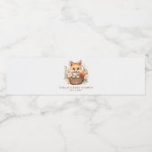 Woodland Fox Baby Shower Personalized Waterfles Etiket (Enkel label)