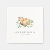 Woodland Fox Baby shower Servet (Voorkant)