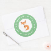 Woodland Fox Baby shower Stickers (Envelop)