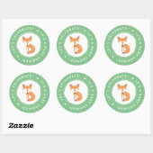 Woodland Fox Baby shower Stickers (Vel)